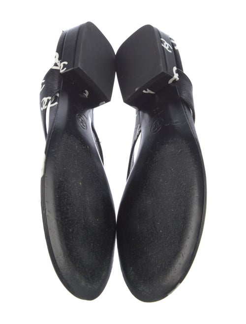 Chanel Interlocking CC Logo Leather Slides