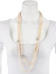 Chanel Faux Pearl CC Extra Long Bead Strand Necklace