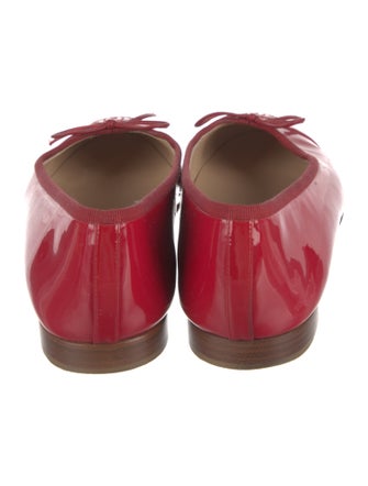 Chanel Interlocking CC Logo Patent Leather Ballet Flats