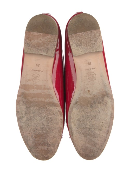 Chanel Interlocking CC Logo Patent Leather Ballet Flats