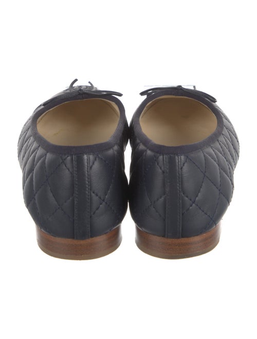 Chanel Interlocking CC Logo Leather Ballet Flats