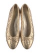 Chanel Interlocking CC Logo Leather Ballet Flats