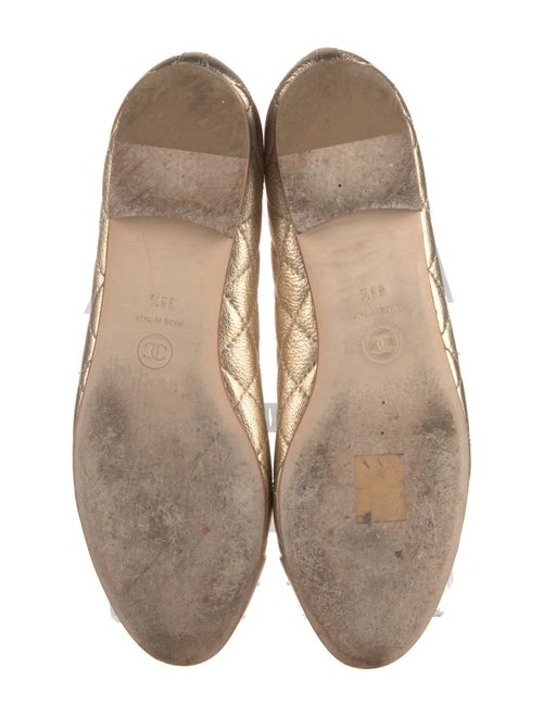 Chanel Interlocking CC Logo Leather Ballet Flats