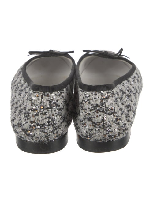 Chanel Interlocking CC Logo Tweed Ballet Flats