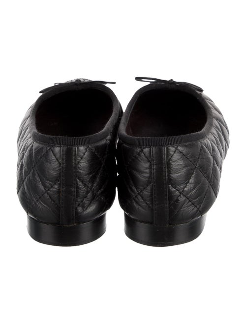 Chanel Interlocking CC Logo Leather Ballet Flats