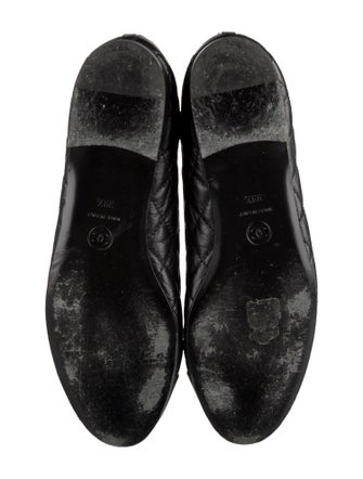 Chanel Interlocking CC Logo Leather Ballet Flats
