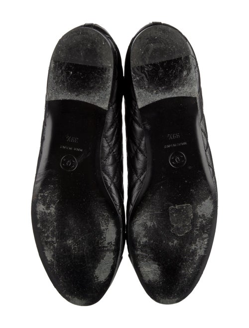 Chanel Interlocking CC Logo Leather Ballet Flats