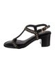 Chanel 2022 Interlocking CC Logo T-Strap Sandals