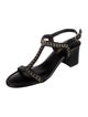Chanel 2022 Interlocking CC Logo T-Strap Sandals