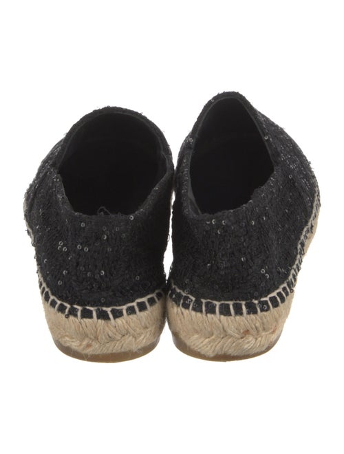 Chanel Interlocking CC Logo Tweed Espadrilles