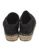 Chanel Interlocking CC Logo Tweed Espadrilles