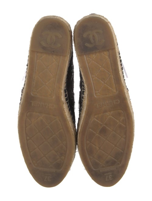 Chanel Interlocking CC Logo Tweed Espadrilles
