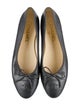 Chanel Interlocking CC Logo Leather Ballet Flats