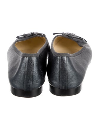 Chanel Interlocking CC Logo Leather Ballet Flats