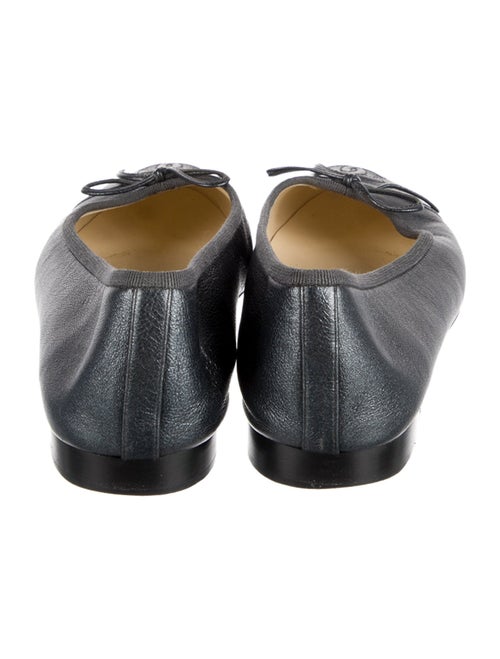Chanel Interlocking CC Logo Leather Ballet Flats