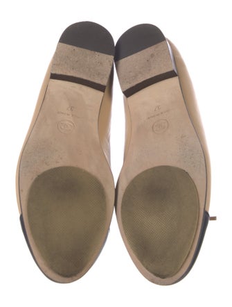 Chanel Interlocking CC Logo Leather Ballet Flats