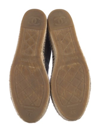 Chanel Interlocking CC Logo Lambskin Espadrilles