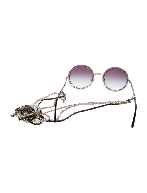 Chanel Interlocking CC Logo Round Sunglasses