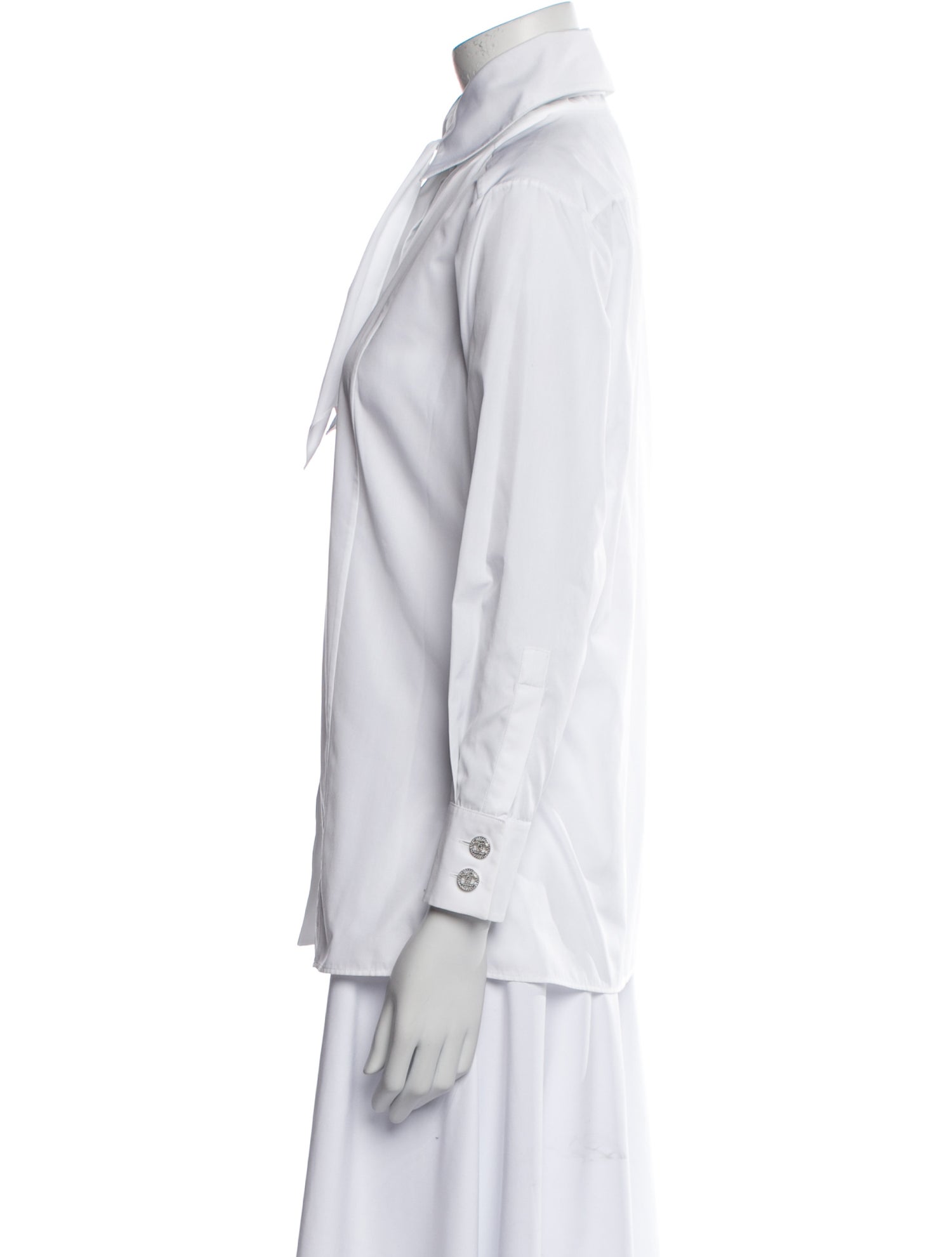 Chanel 2020 Long Sleeve Button-Up Top