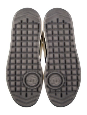 Chanel Interlocking CC Logo Mesh Wedge Sneakers