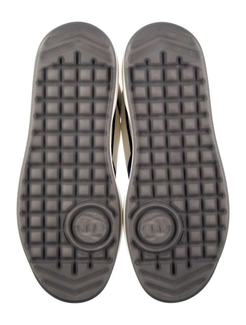 Chanel Interlocking CC Logo Mesh Wedge Sneakers