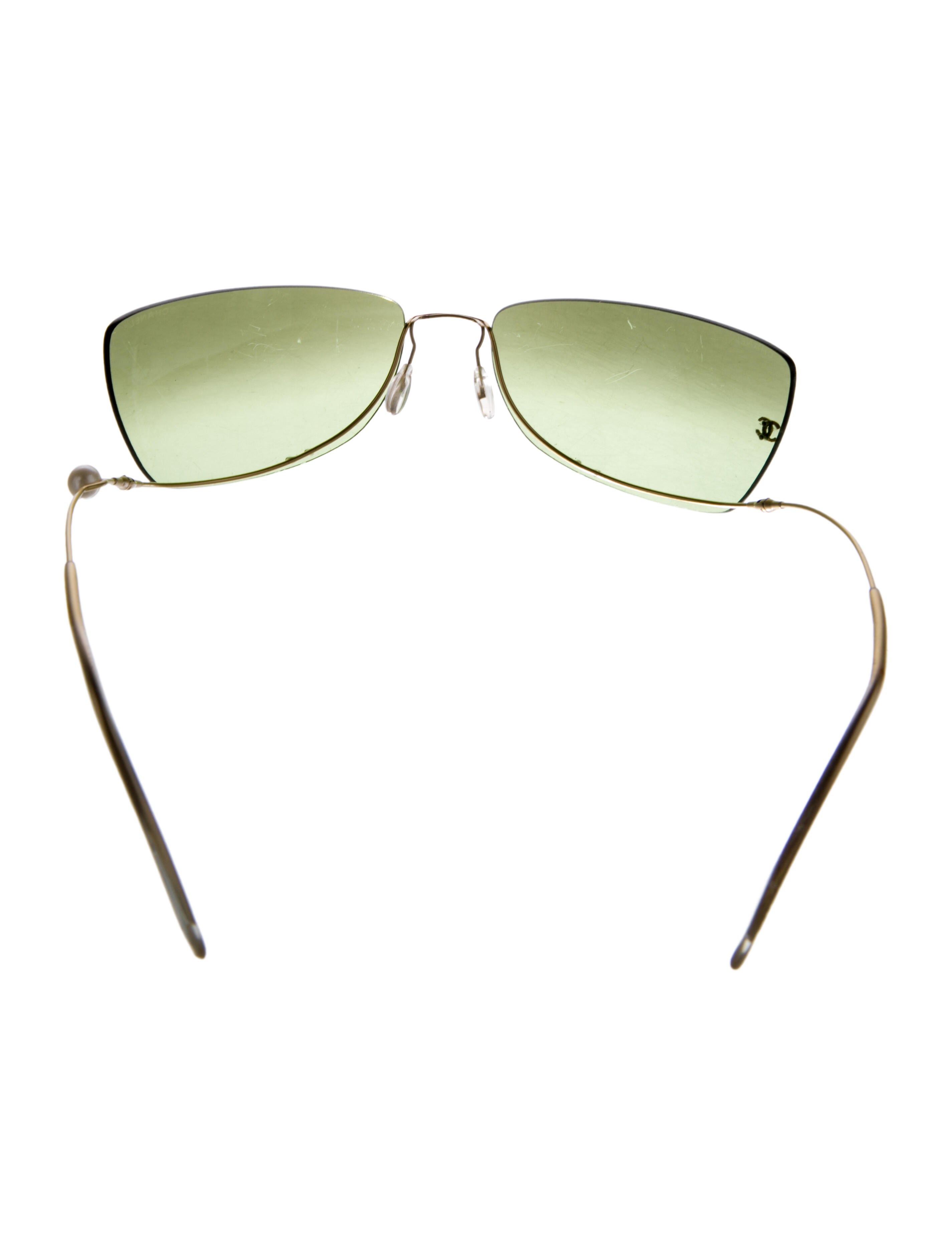 Chanel Interlocking CC Logo Shield Sunglasses