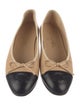 Chanel Interlocking CC Logo Lambskin Ballet Flats