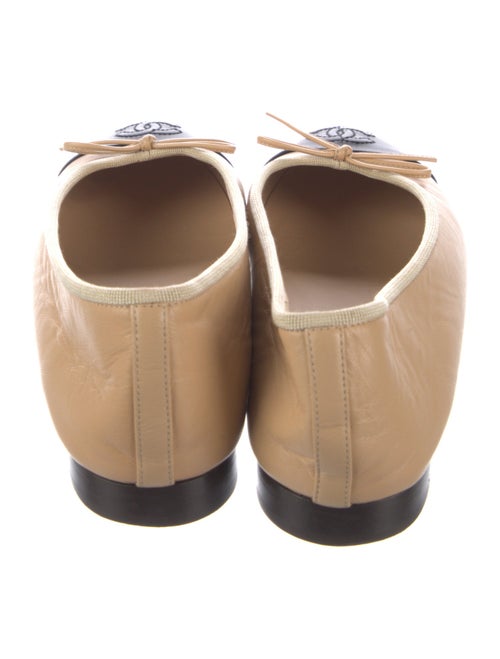 Chanel Interlocking CC Logo Lambskin Ballet Flats
