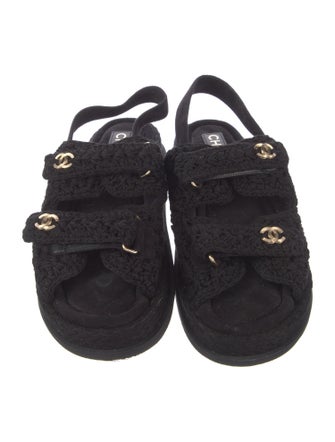 Chanel 2025 Interlocking CC Logo Slingback Sandals