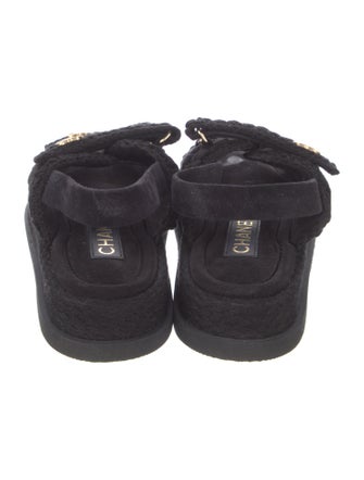 Chanel 2025 Interlocking CC Logo Slingback Sandals