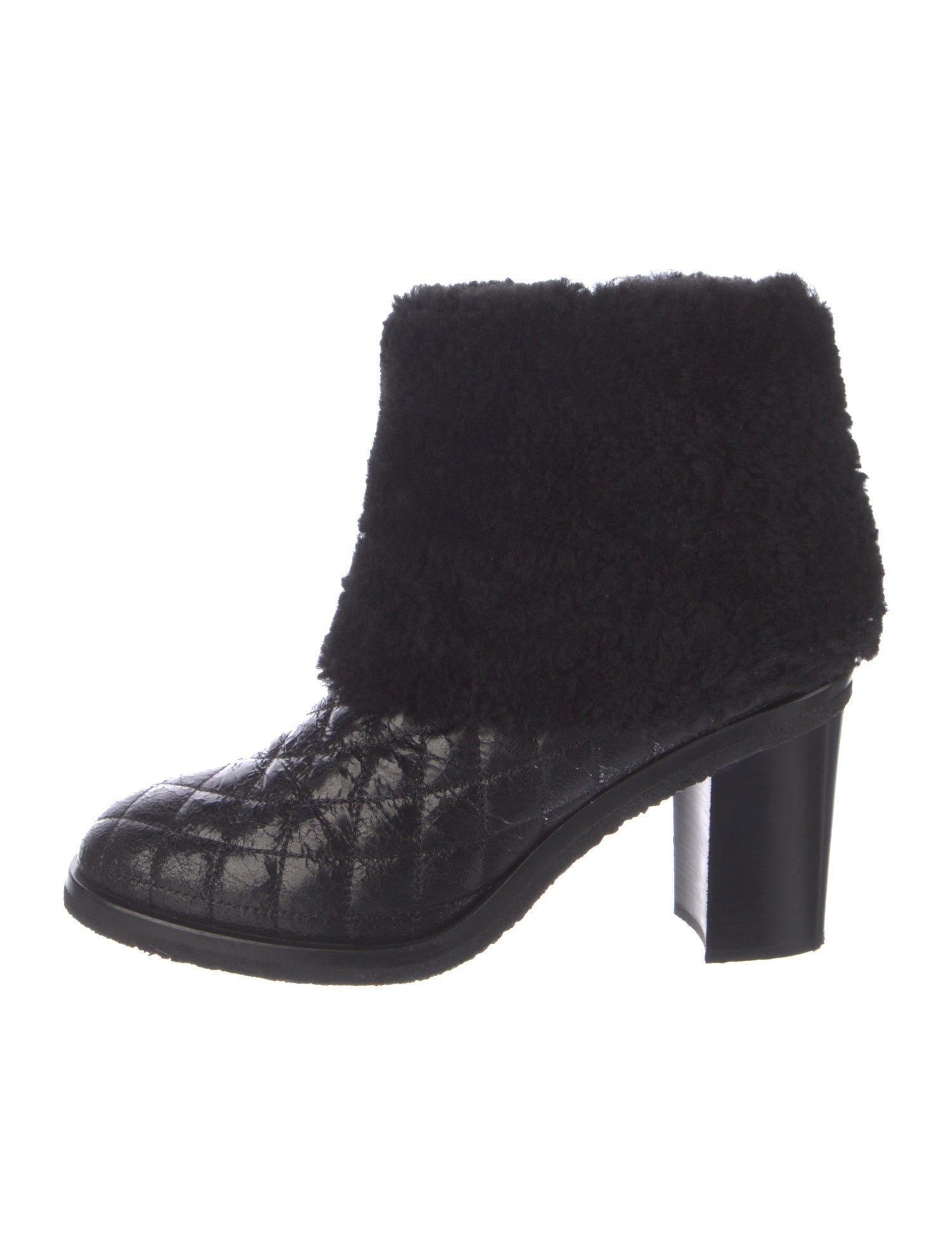 Chanel 2014 Interlocking CC Logo Boots