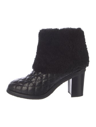 Chanel 2014 Interlocking CC Logo Boots