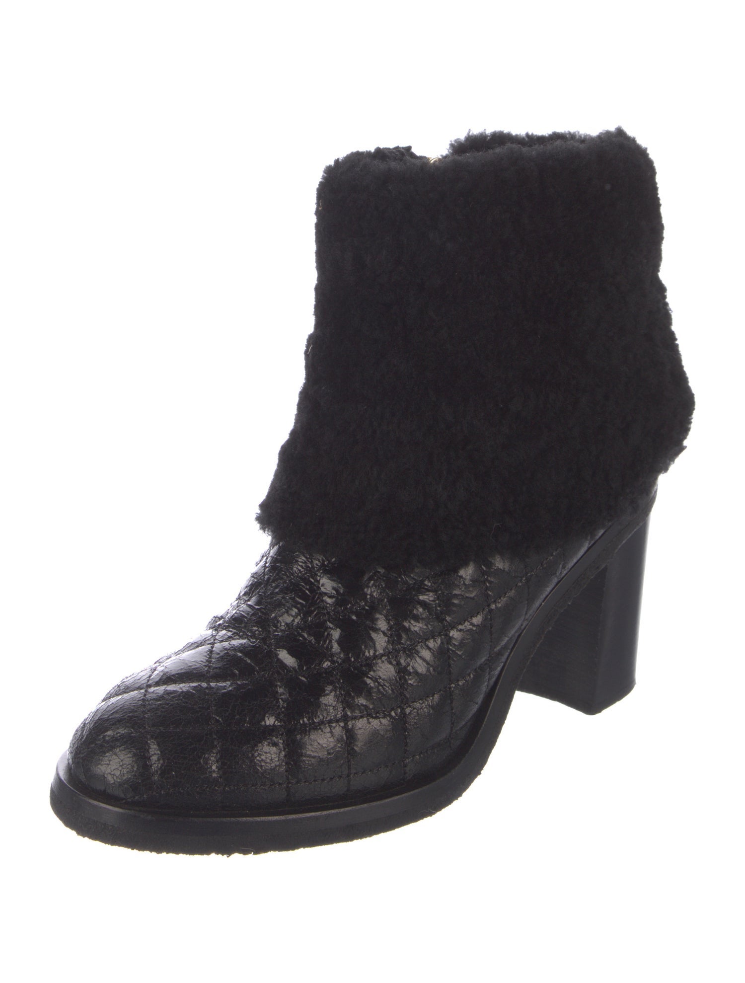 Chanel 2014 Interlocking CC Logo Boots