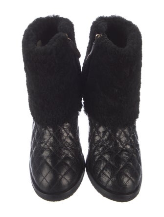 Chanel 2014 Interlocking CC Logo Boots