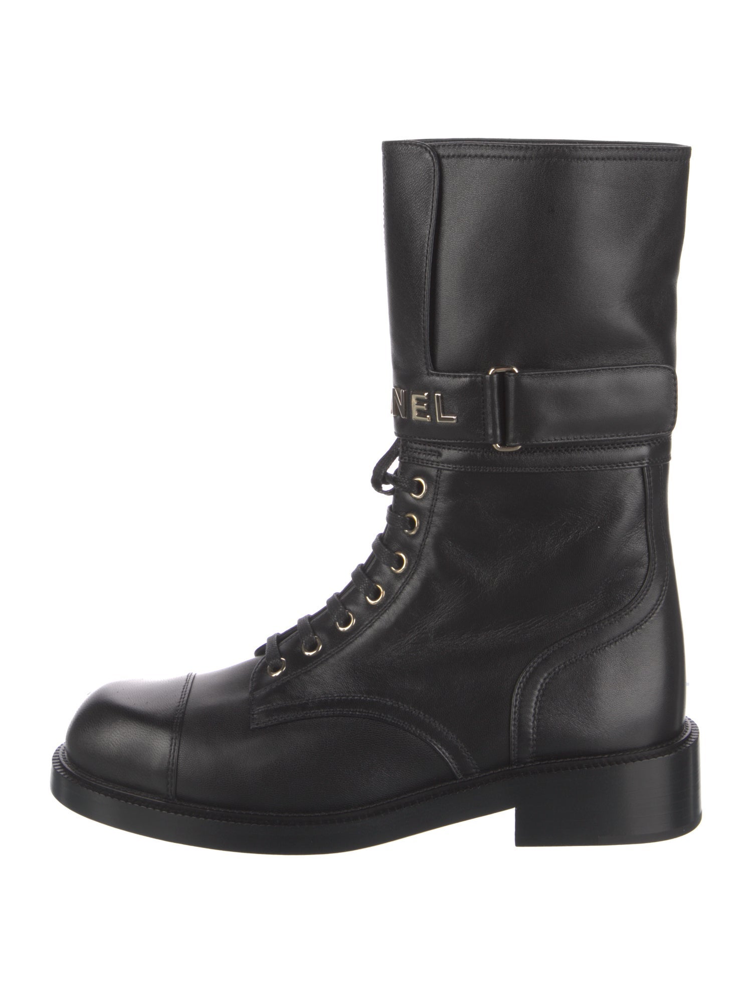 Chanel 2022 Leather Combat Boots
