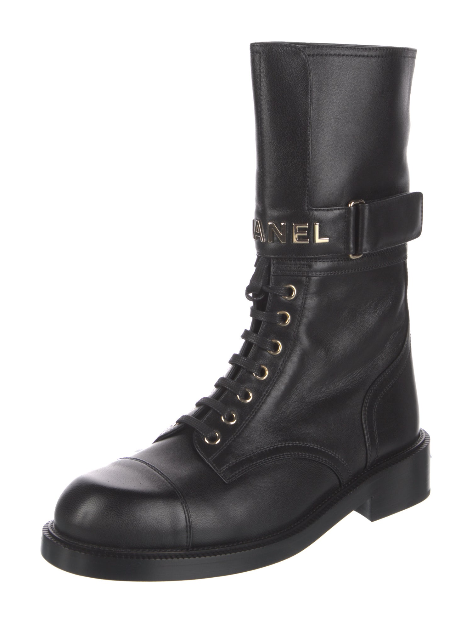 Chanel 2022 Leather Combat Boots