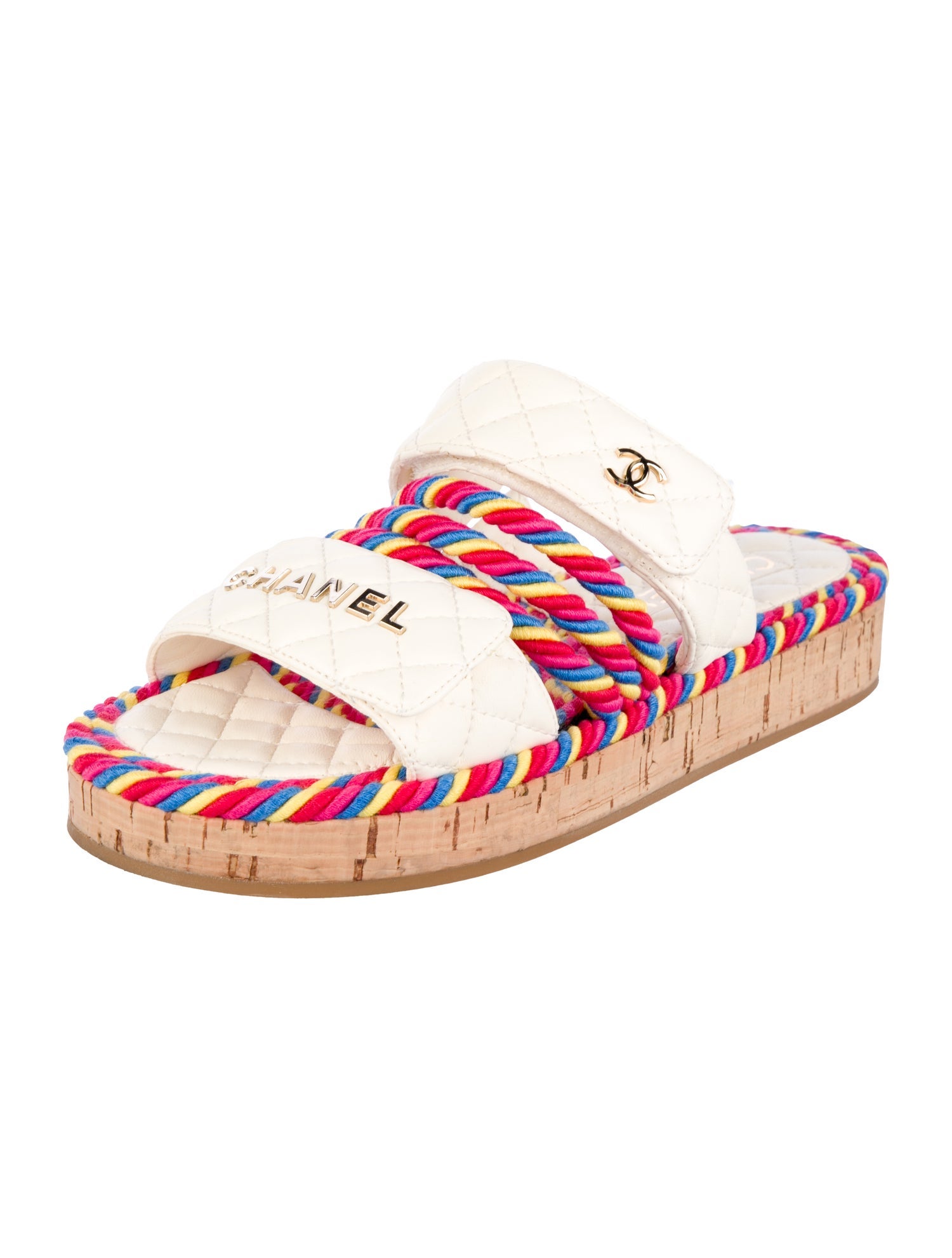 Chanel 2018-2019 Interlocking CC Logo Sandals w/ Tags