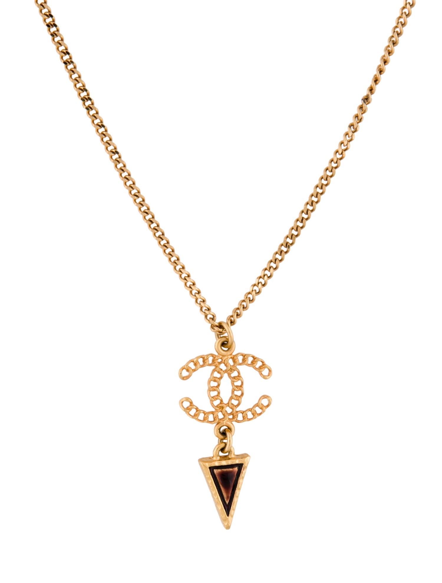 Chanel Resin CC Arrow Pendant Necklace
