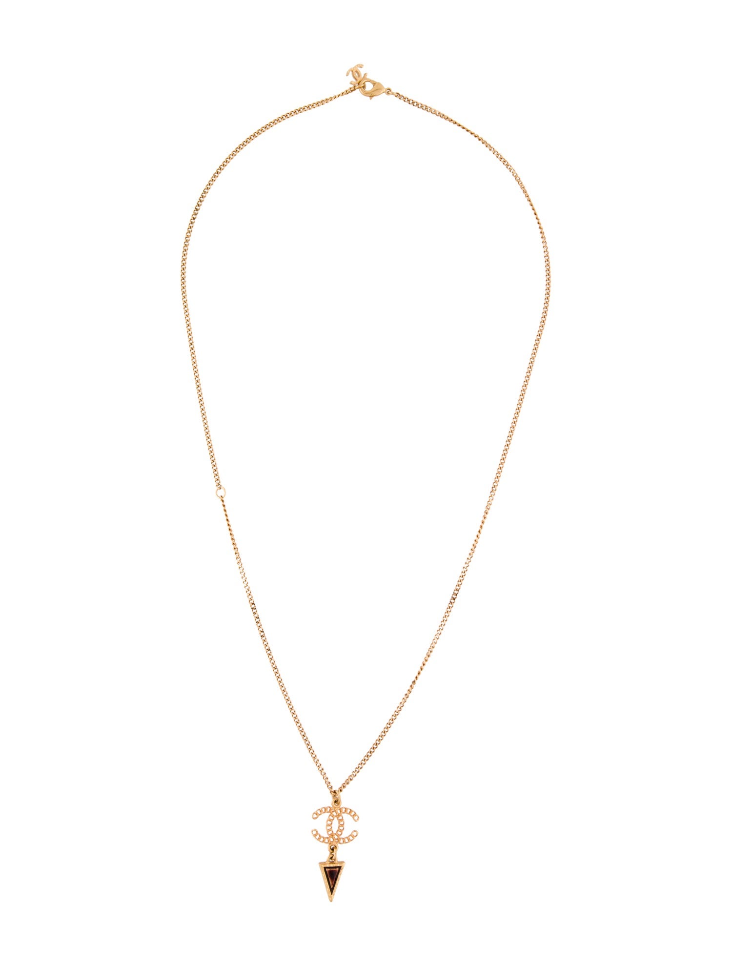 Chanel Resin CC Arrow Pendant Necklace