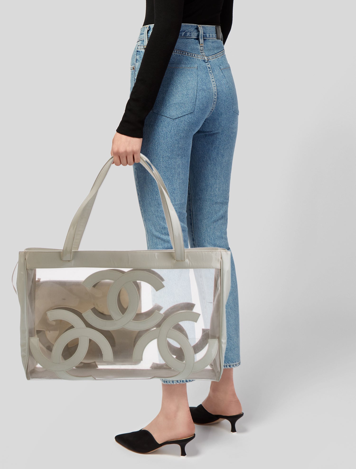 Chanel Vinyl Triple CC Tote