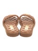 Chanel Interlocking CC Logo Leather Slides