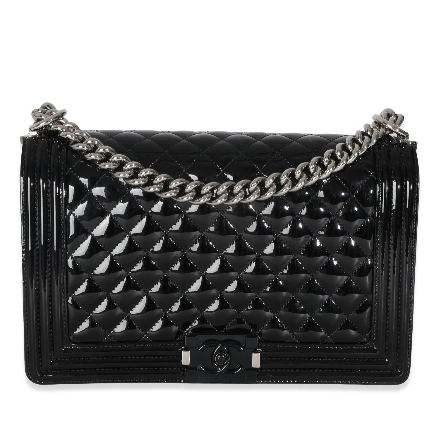 Chanel Patent New Medium Boy Bag