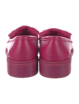 Chanel Interlocking CC Logo Leather Loafers