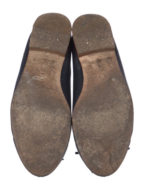 Chanel Interlocking CC Logo Leather Flats