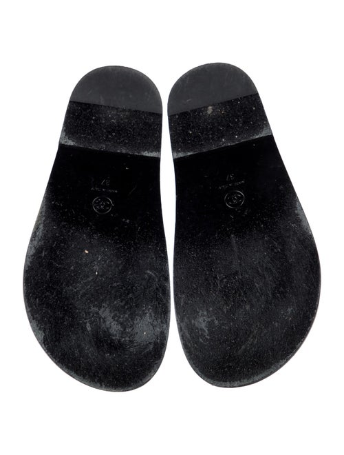 Chanel Interlocking CC Logo Lambskin Slides