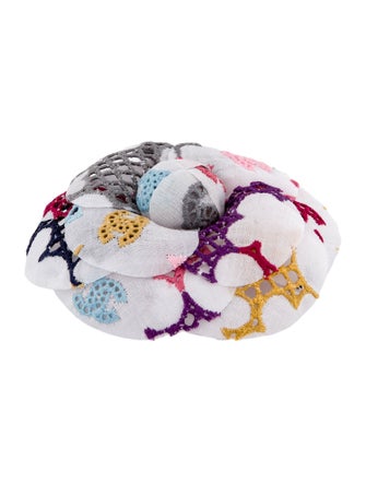 Chanel 2024 Cotton Guipure CC Camellia Brooch
