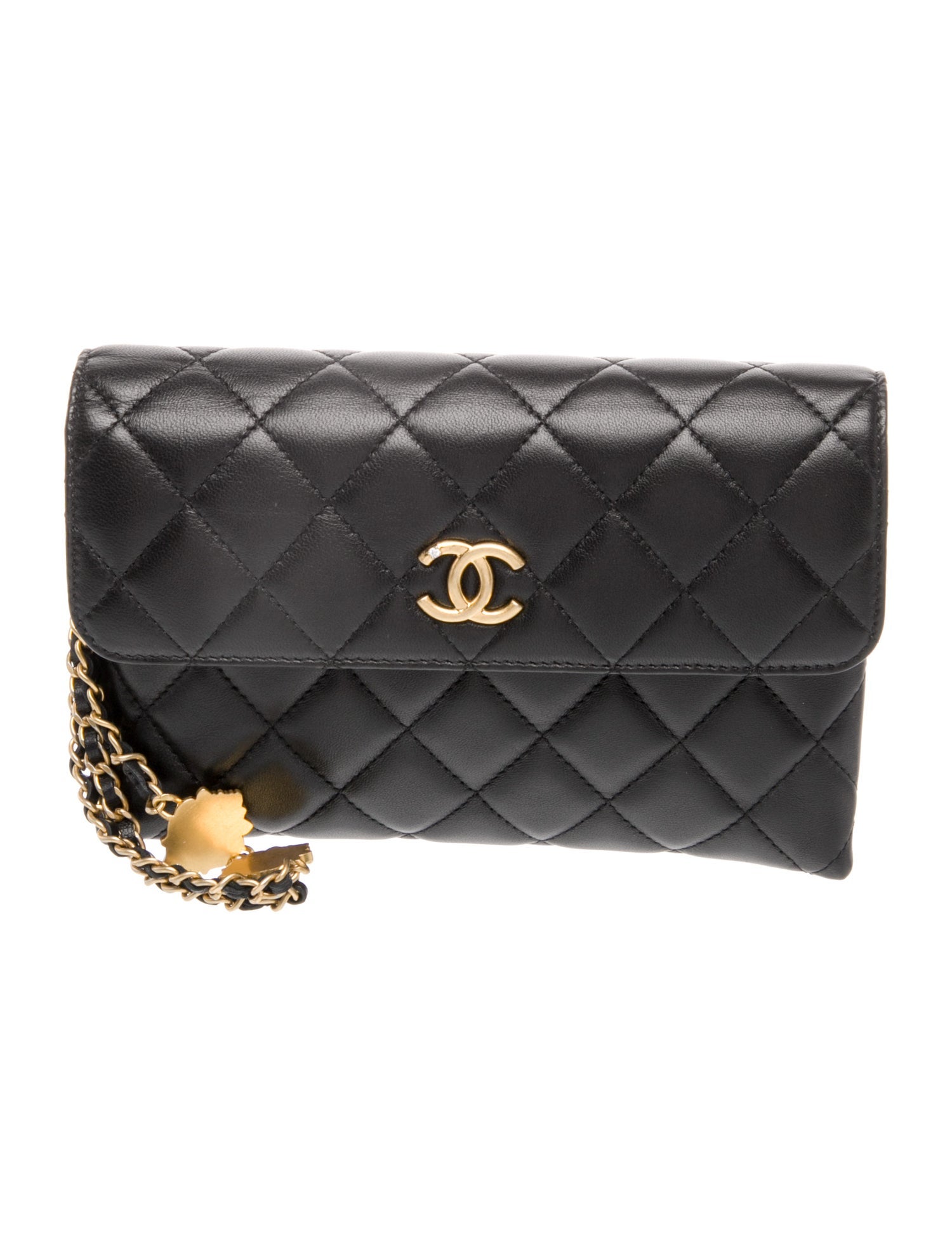 Chanel Quilted CC Lion Clutch