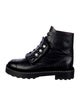Chanel Faux Pearl Accents Calfskin Combat Boots