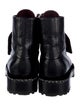 Chanel Faux Pearl Accents Calfskin Combat Boots