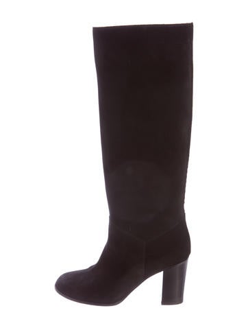 Chanel Suede Knee-High Boots